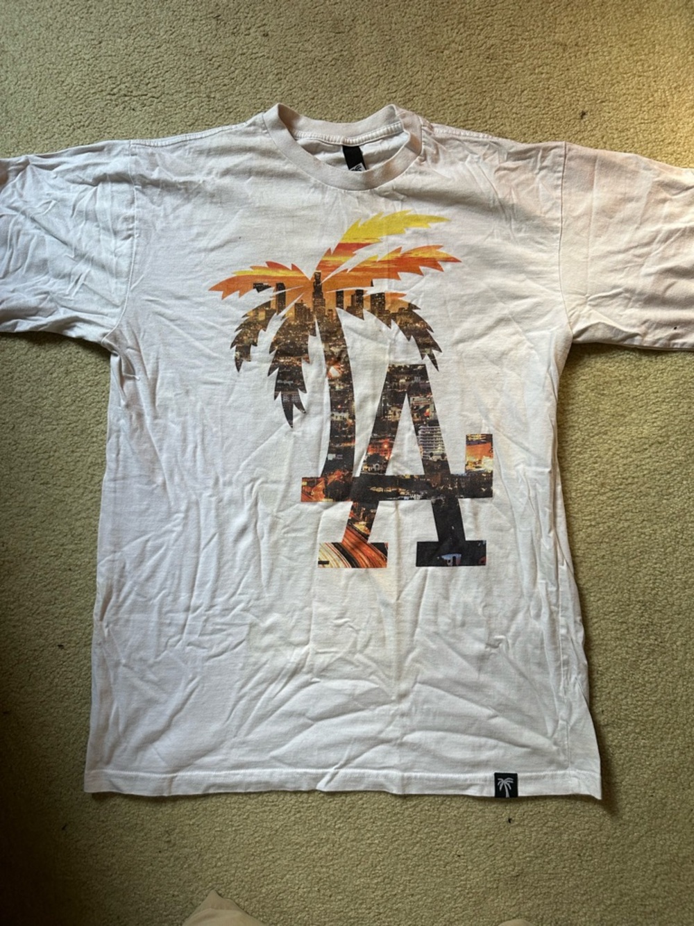 Blvd Supply Men's White Short-Sleeve Palm LA Graphic Tee
